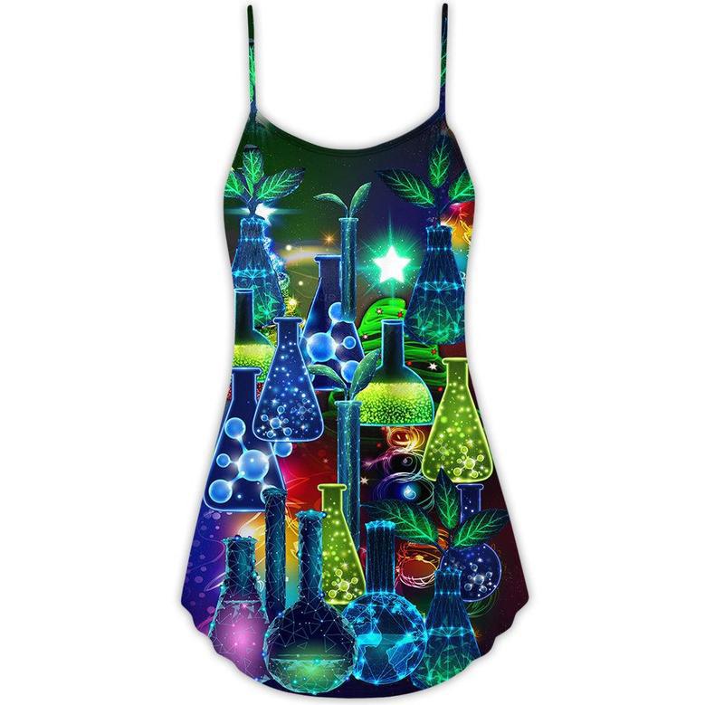 Chemistry Is Like Magic But Real - V-Neck Sleeveless Cami Dress