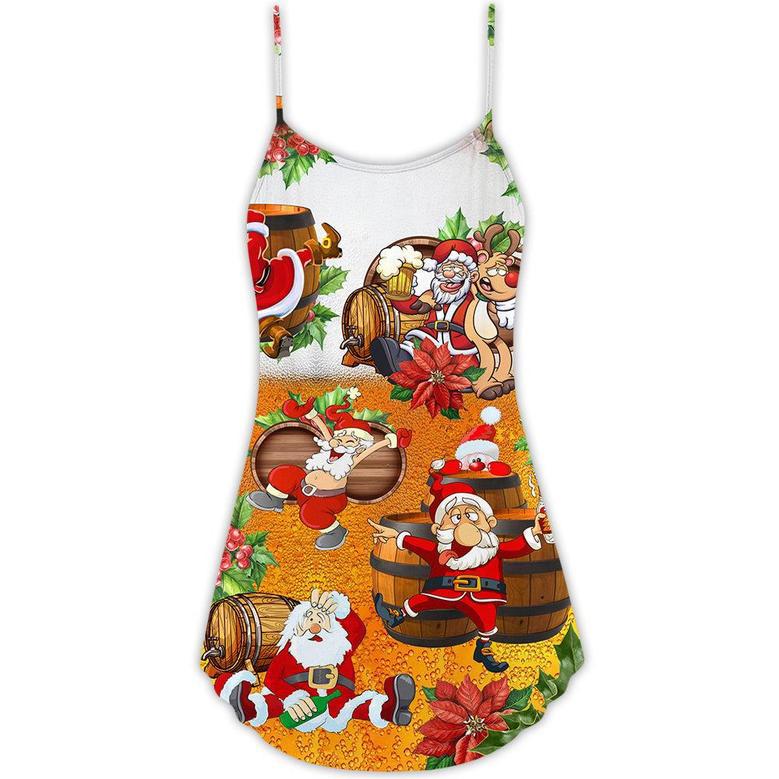 Christmas Dear Santa Heres Your Beer Style - V-Neck Sleeveless Cami Dress