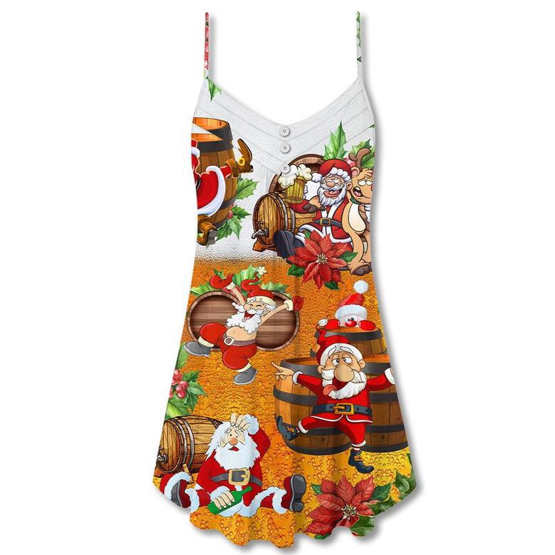 Christmas Dear Santa Heres Your Beer Style - V-Neck Sleeveless Cami Dress