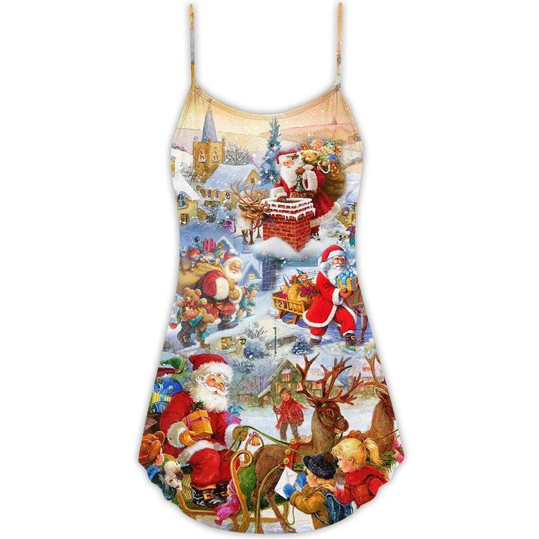 Christmas Have A Merry Holly Jolly Christmas - V-Neck Sleeveless Cami Dress