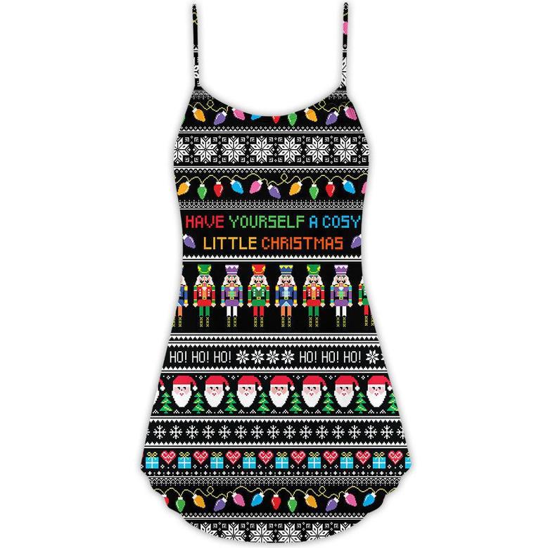 Christmas Have Yourself A Cosy Little Christmas - V-Neck Sleeveless Cami Dress