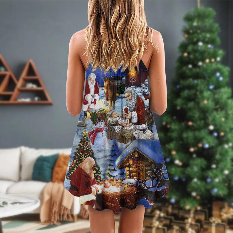 Christmas Jesus Is The Best Gift Ever - V-Neck Sleeveless Cami Dress