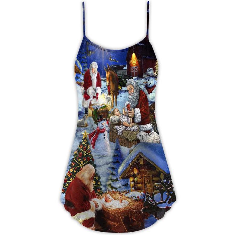 Christmas Jesus Is The Best Gift Ever - V-Neck Sleeveless Cami Dress