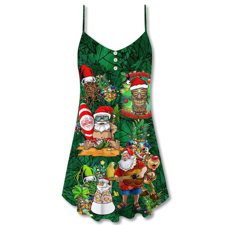 Christmas Love Tiki Funny Style - V-Neck Sleeveless Cami Dress