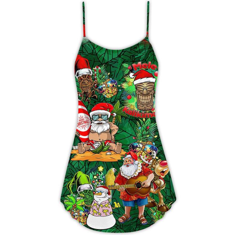 Christmas Love Tiki Funny Style - V-Neck Sleeveless Cami Dress