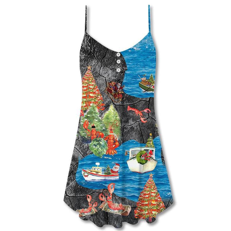 Christmas You Are My Lobster - V-Neck Sleeveless Cami Dress