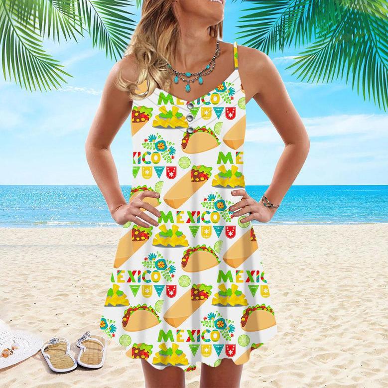 Cinco De Mayo Viva Mexico Spaghetti Strap Summer Dress