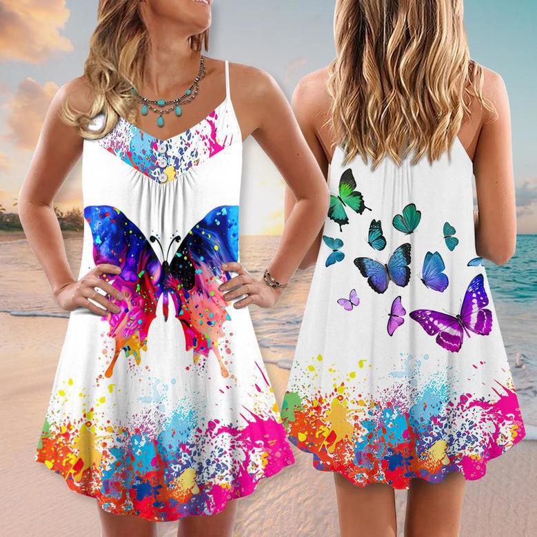 Colorful Butterfly Made Summer Happy - Summer Dress