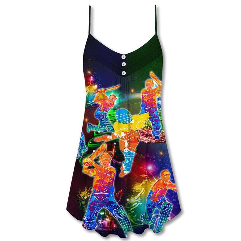 Cricket Neon Tree Merry Christmas Snow - V-Neck Sleeveless Cami Dress