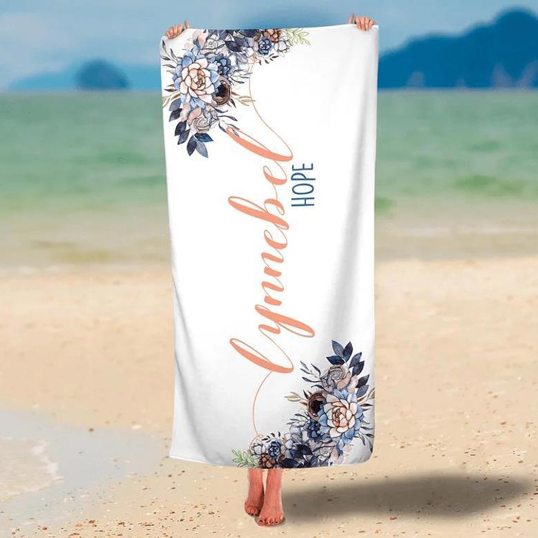 Custom Beach Towels Adults Kids Personalized Unique Design Gift