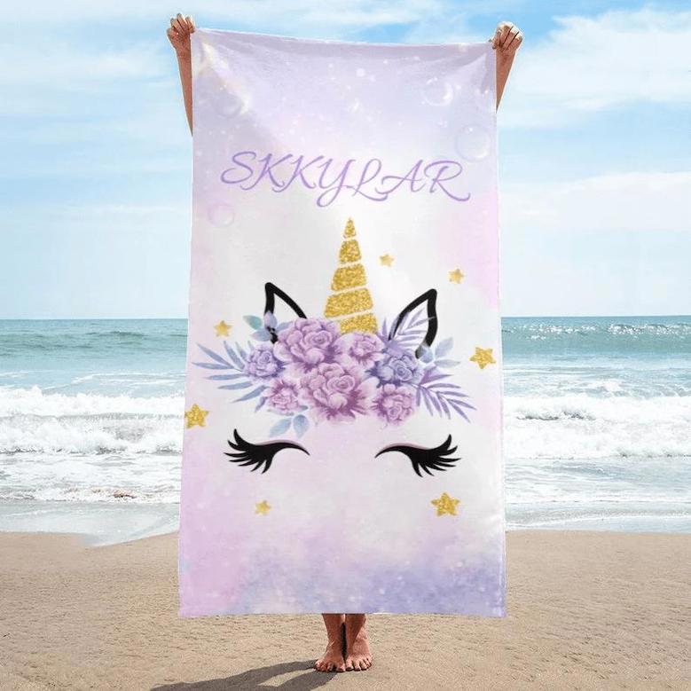 Custom Name Personalized Beach Towels Perfect Kids Adults Unique Gift