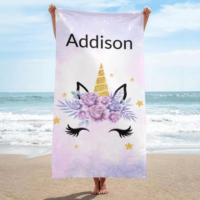 Custom Name Personalized Beach Towels Perfect Kids Adults Unique Gift