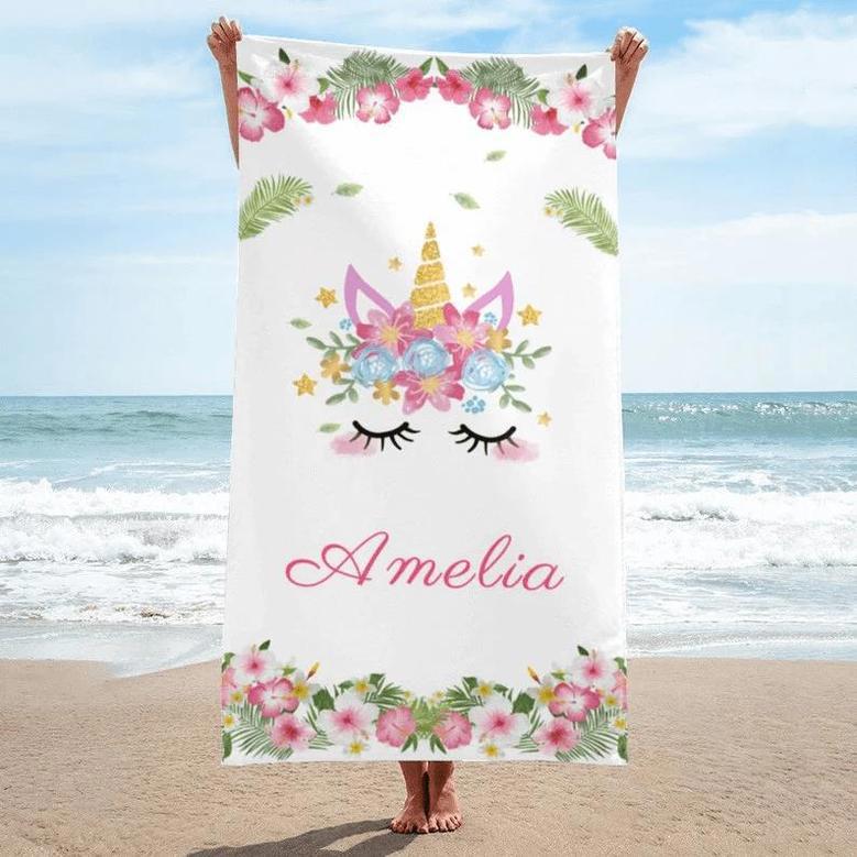 Custom Name Personalized Beach Towels Perfect Kids Adults Unique Gift