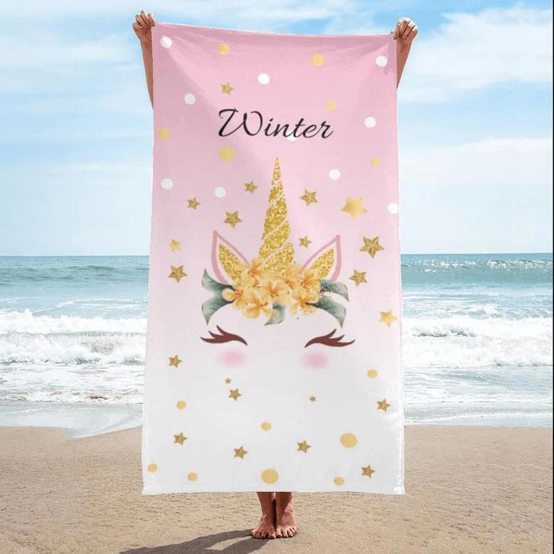 Custom Name Personalized Beach Towels Perfect Kids Adults Unique Gift