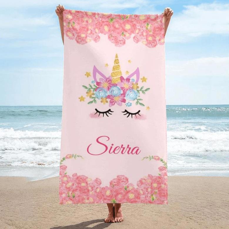 Custom Name Personalized Beach Towels Perfect Kids Adults Unique Gift