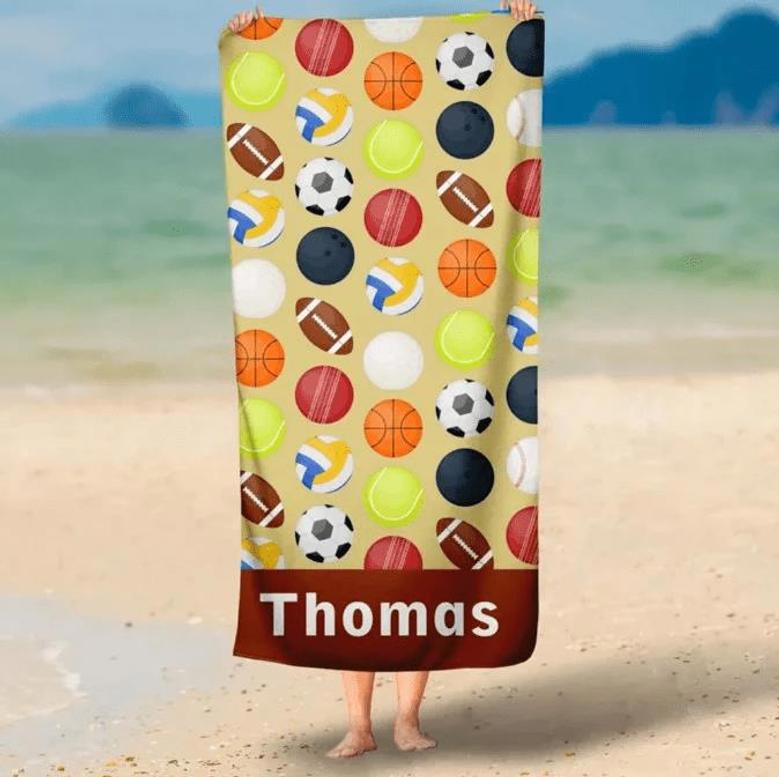 Custom Sports Towel Football Soccer Baseball Kids Beach Towels Fun