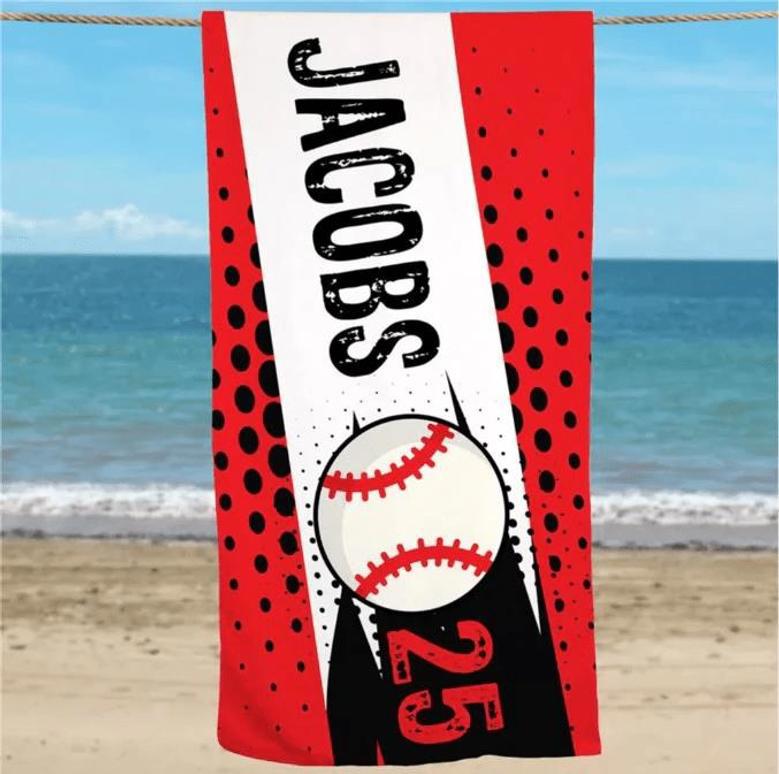 Custom Sports Towel Football Soccer Baseball Kids Beach Towels Fun