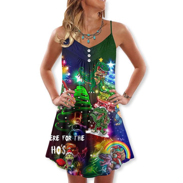 Dinosaur Lover Merry Christmas - V-Neck Sleeveless Cami Dress