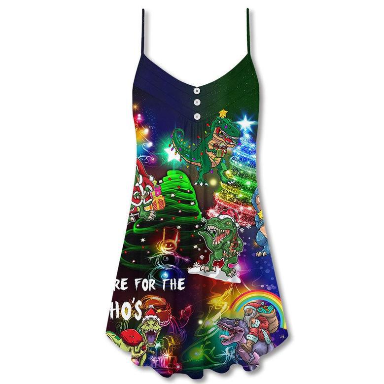 Dinosaur Lover Merry Christmas - V-Neck Sleeveless Cami Dress