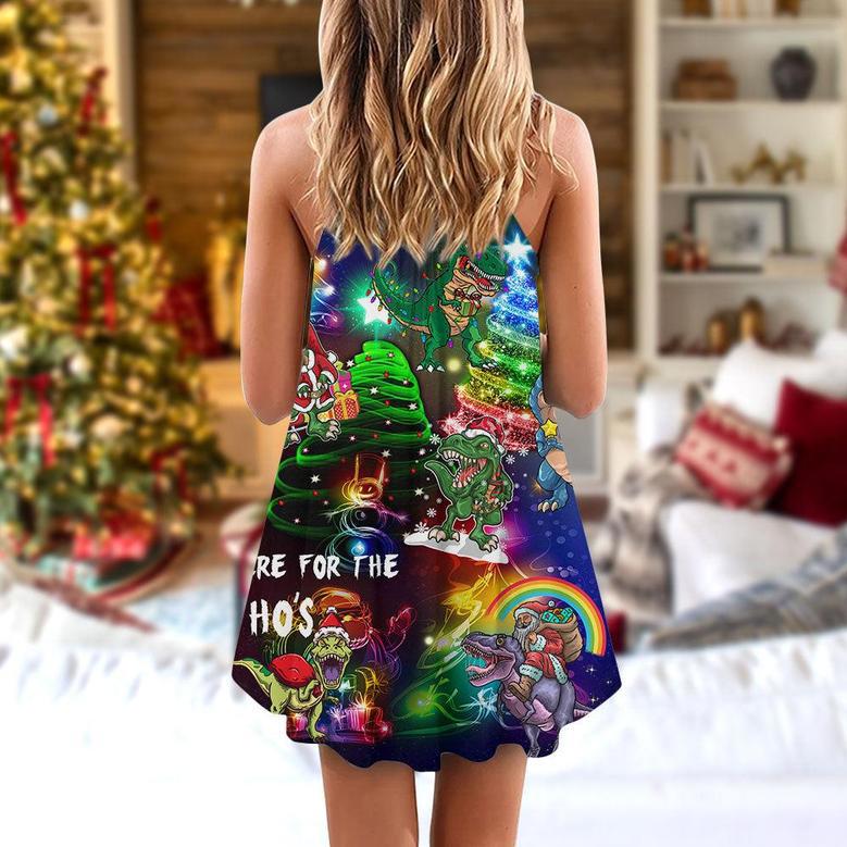 Dinosaur Lover Merry Christmas - V-Neck Sleeveless Cami Dress