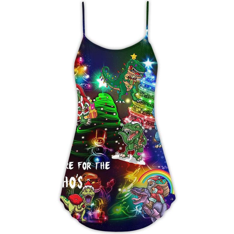 Dinosaur Lover Merry Christmas - V-Neck Sleeveless Cami Dress