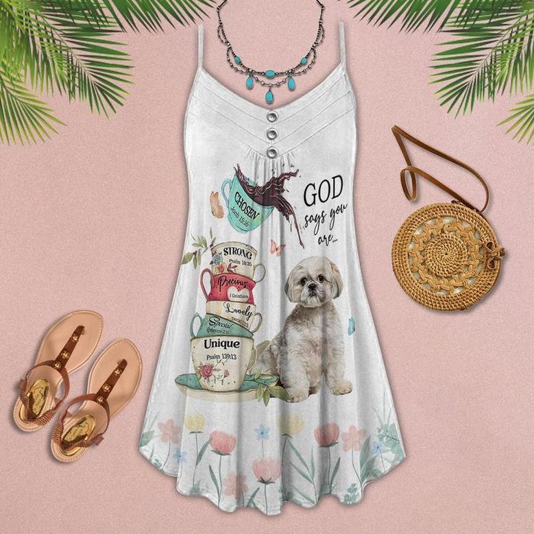 Dog God Say You Are Shih Tzu Faith - Summer Dress