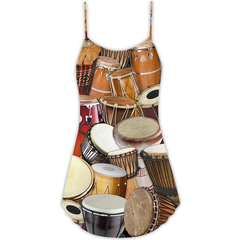 Drum It's Not A Hobby It's A Lifestyle - V-Neck Sleeveless Cami Dress