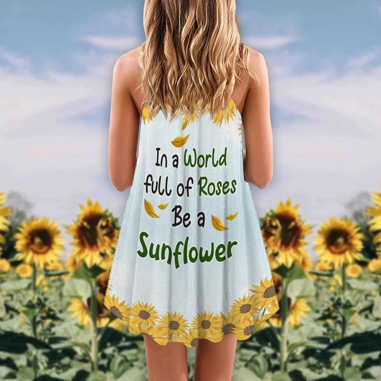 Elephant Loves Summer Beautiful Sunflower - Summer Dress