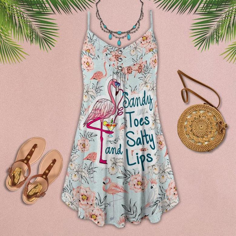 Flamingo Loves Toes Summer Tropical Vibes - Summer Dress