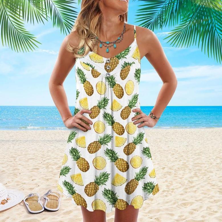 Fruit Pineapple Tropical Vibes Love Summer - Summer Dress