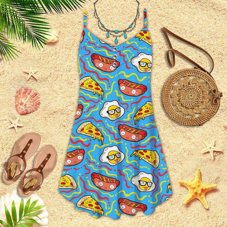 Funny Food Spaghetti Strap Summer Dress