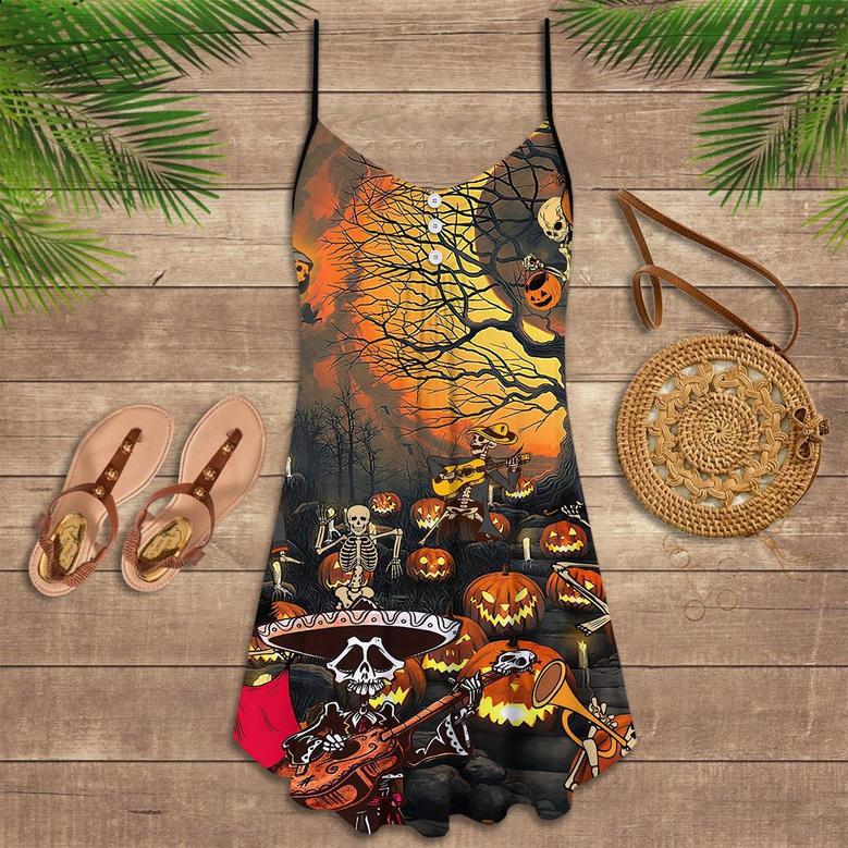 Halloween Skull Darkness Night - Summer Dress