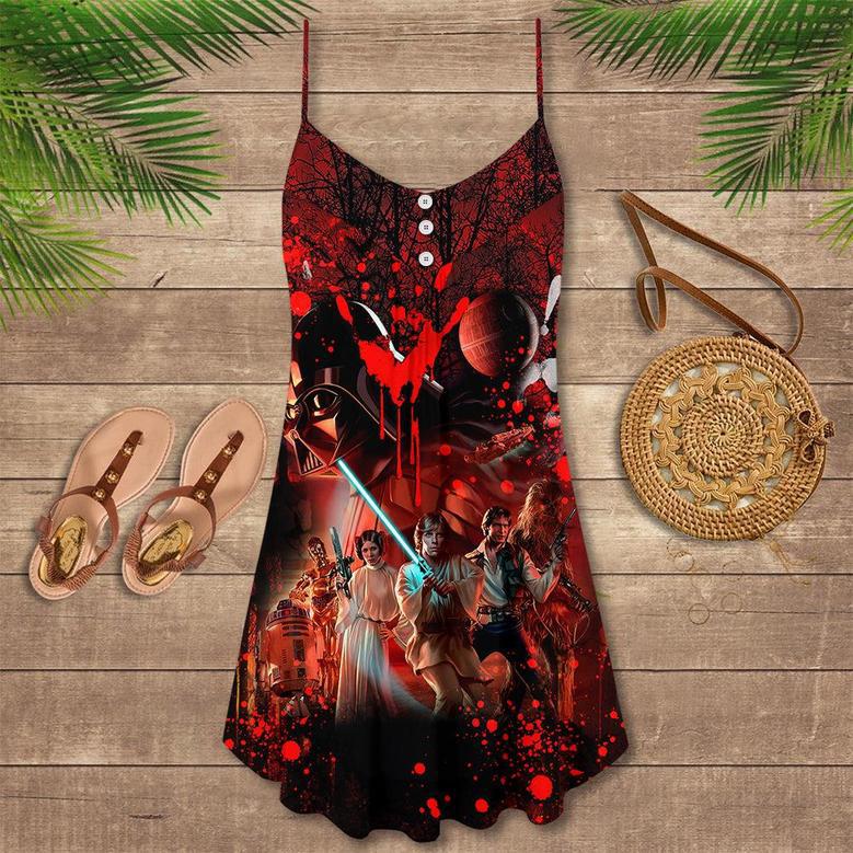 Halloween Star Wars Horror Blood Scary - V-Neck Sleeveless Cami Dress