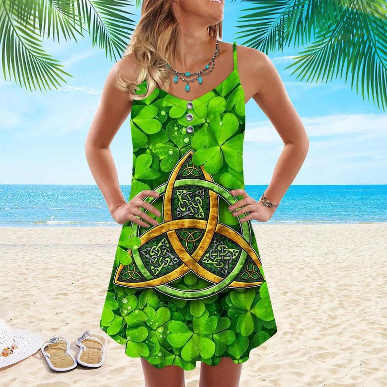 Happy St Patrick's Day Irish Spaghetti Strap Summer Dress