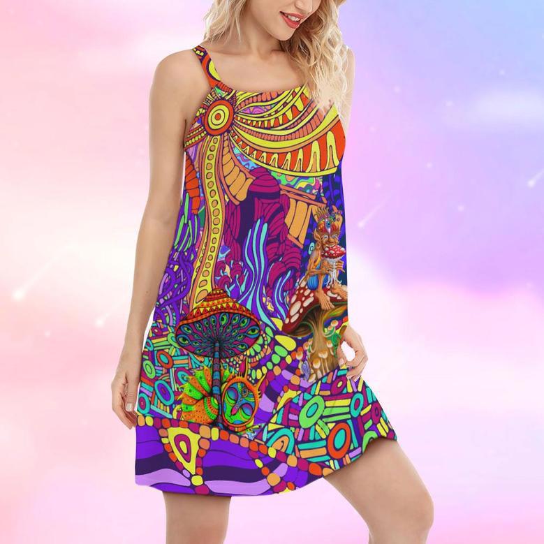 Hippie Colorful Love Life - Women's Sleeveless Cami Dress