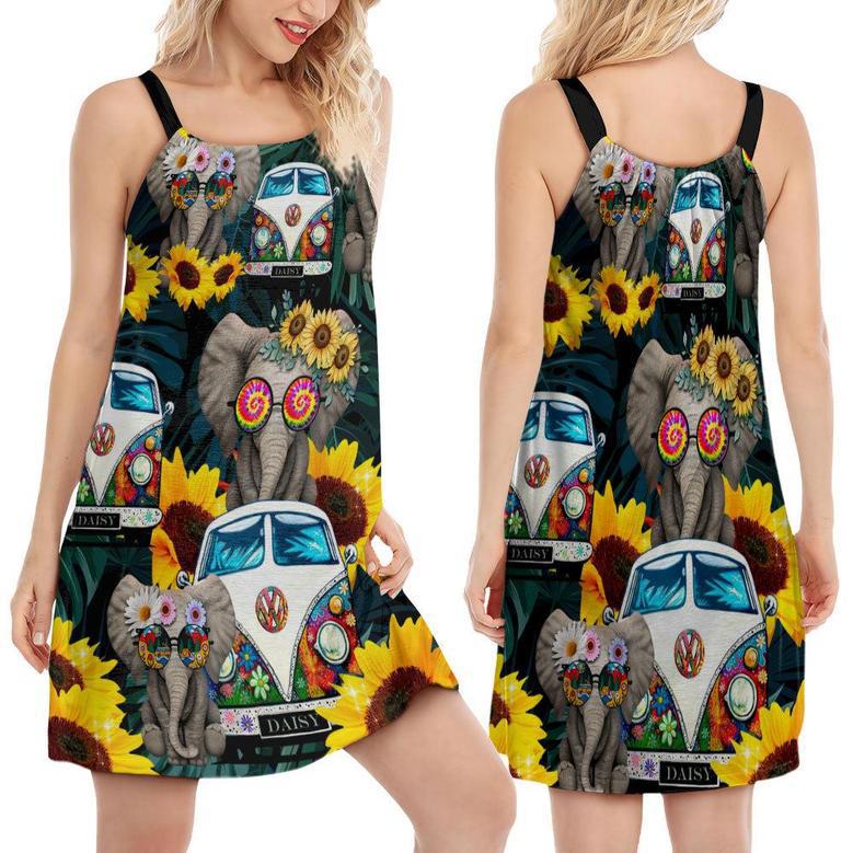 Hippie Elephant Wonderful Camping - Women's Sleeveless Cami Dress