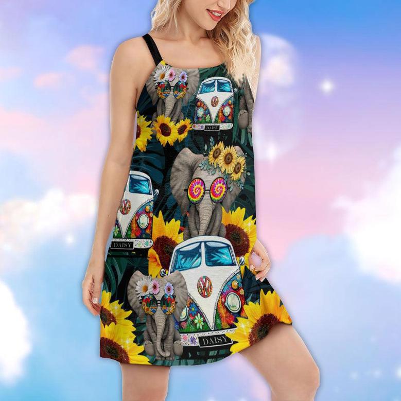 Hippie Elephant Wonderful Camping - Women's Sleeveless Cami Dress