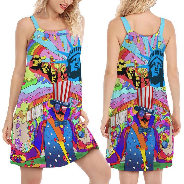 Hippie Independence Day America - Women's Sleeveless Cami Dress