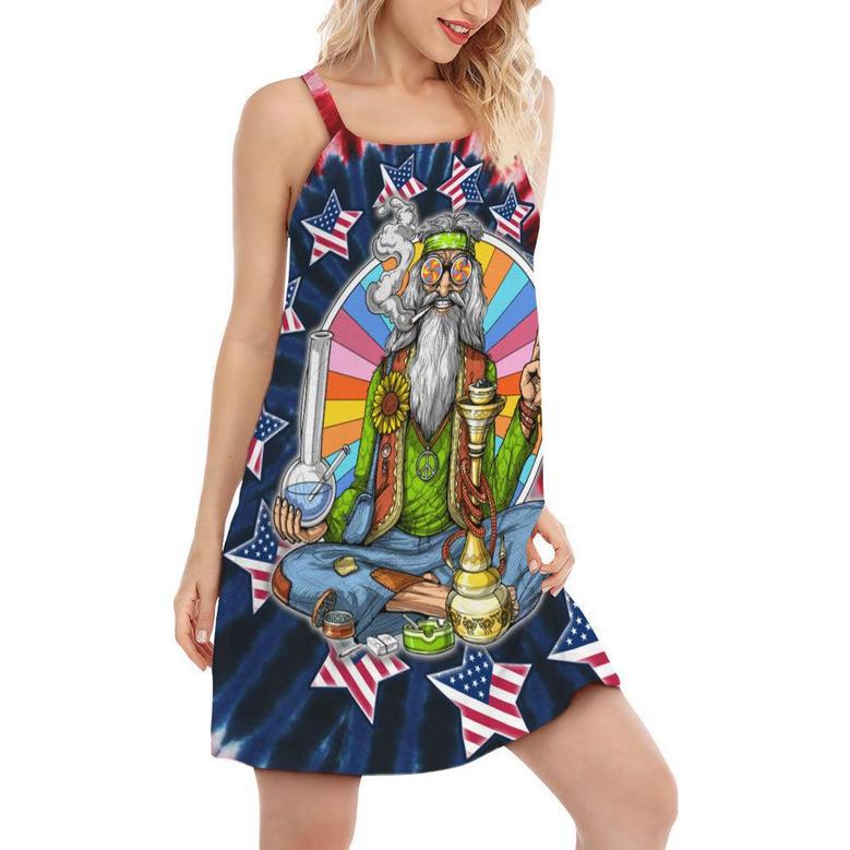 Hippie Independence Day Tie Dye - Women's Sleeveless Cami Dress