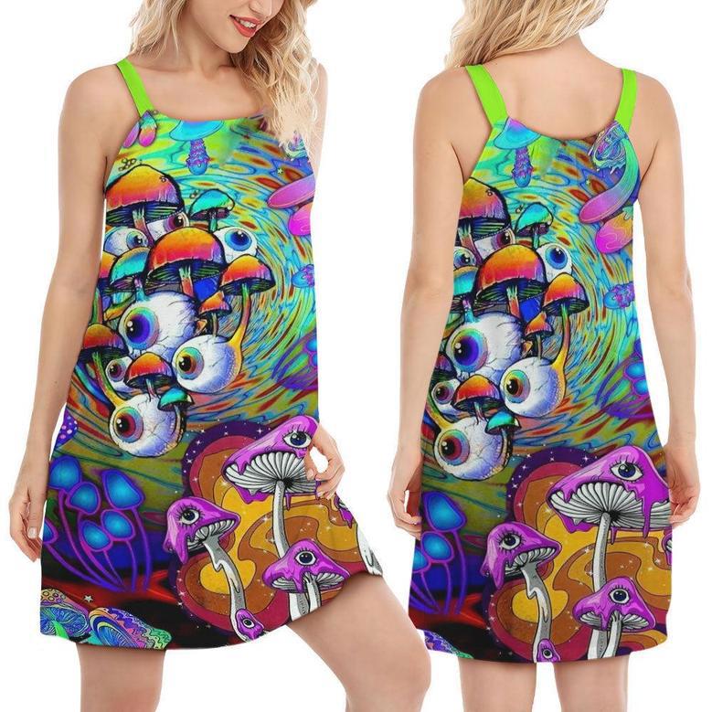 Hippie Mushroom Stay Trippy Little Hippie - Women's Sleeveless Cami Dress