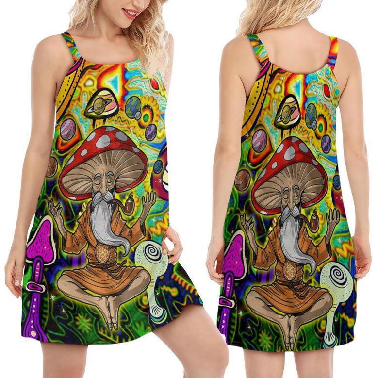 Hippie Mushroom Witch Colorful - Women's Sleeveless Cami Dress