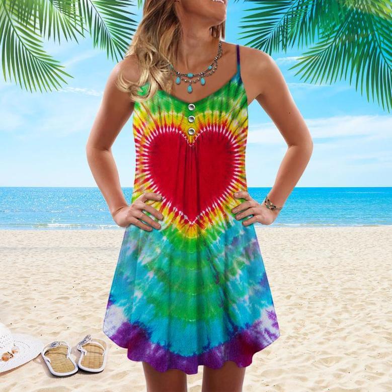 Hippie Peaceful Butterfly Summer Vibes Heart - Summer Dress