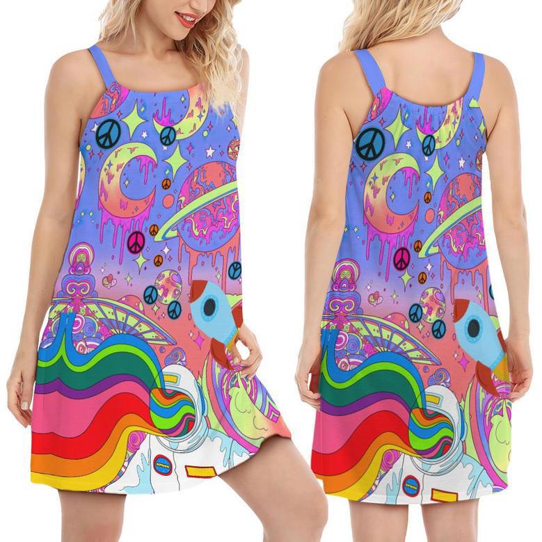 Hippie Planet Peace The Colorful Of Life - Women's Sleeveless Cami Dress