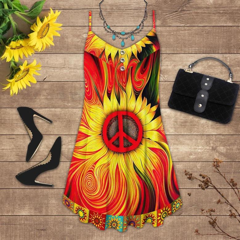 Hippie Sunflower Pattern - Summer Dress