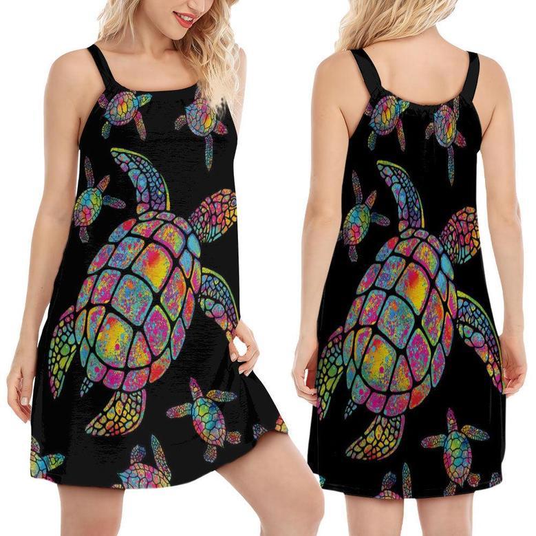 Hippie Turtle Love Ocean - Women's Sleeveless Cami Dress