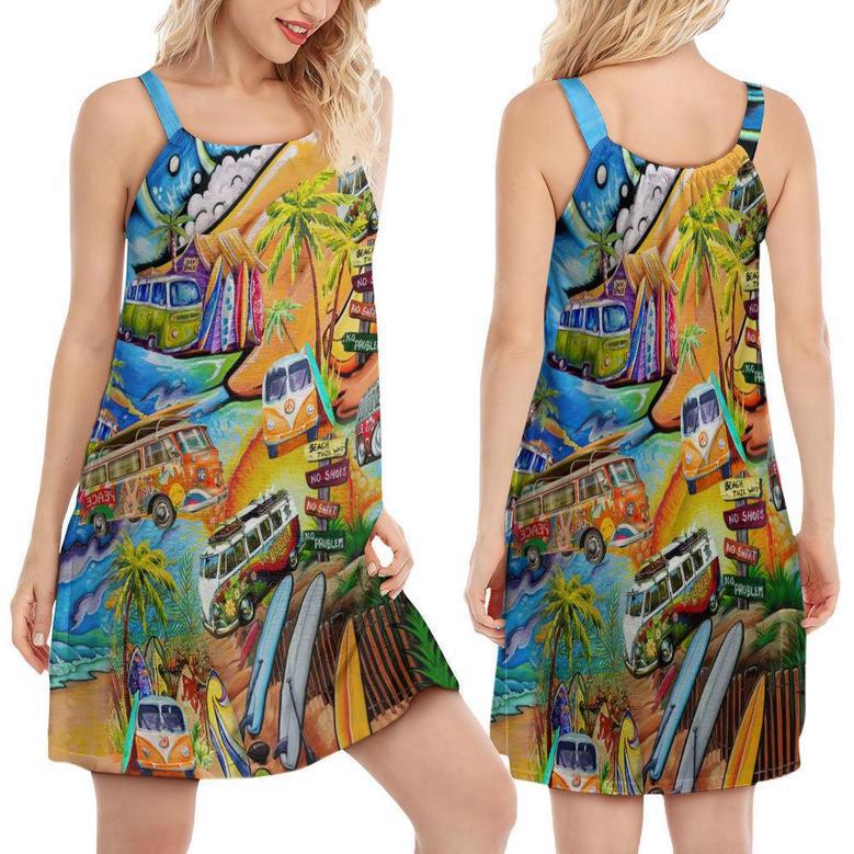 Hippie Van Love Beach Summer - Women's Sleeveless Cami Dress