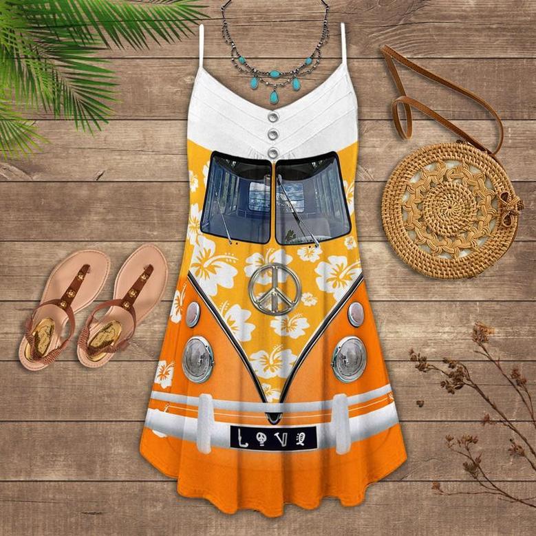 Hippie Van Retro Colorful Style - Summer Dress