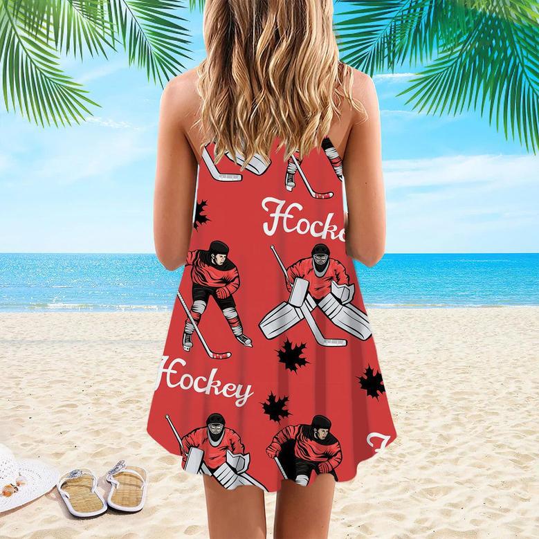 Hockey Players Spaghetti Strap Summer Dress