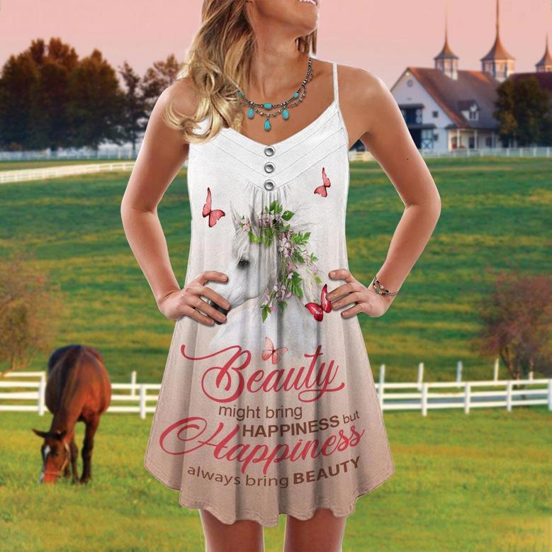 Horse Beauty With Butterfly - Summer Dress