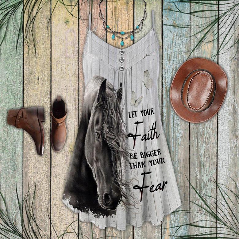 Horse Black Let Your Faith Be Bigger - Summer Dress